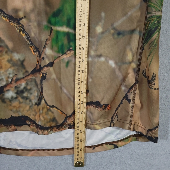 Go Wild Camo Shirt Mens 3XL Long Sleeve 1/2 Zip Base Layer Hidden Timbre Hunting - Picture 6 of 8